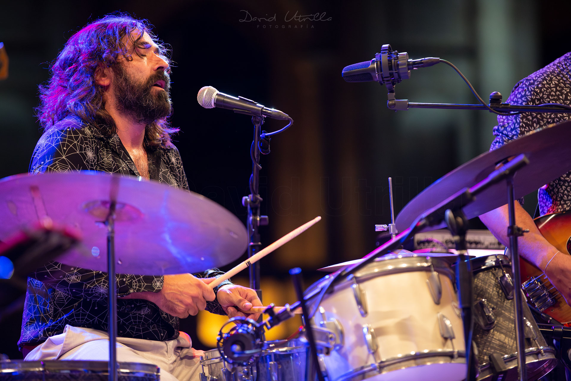 Baterista en un evento