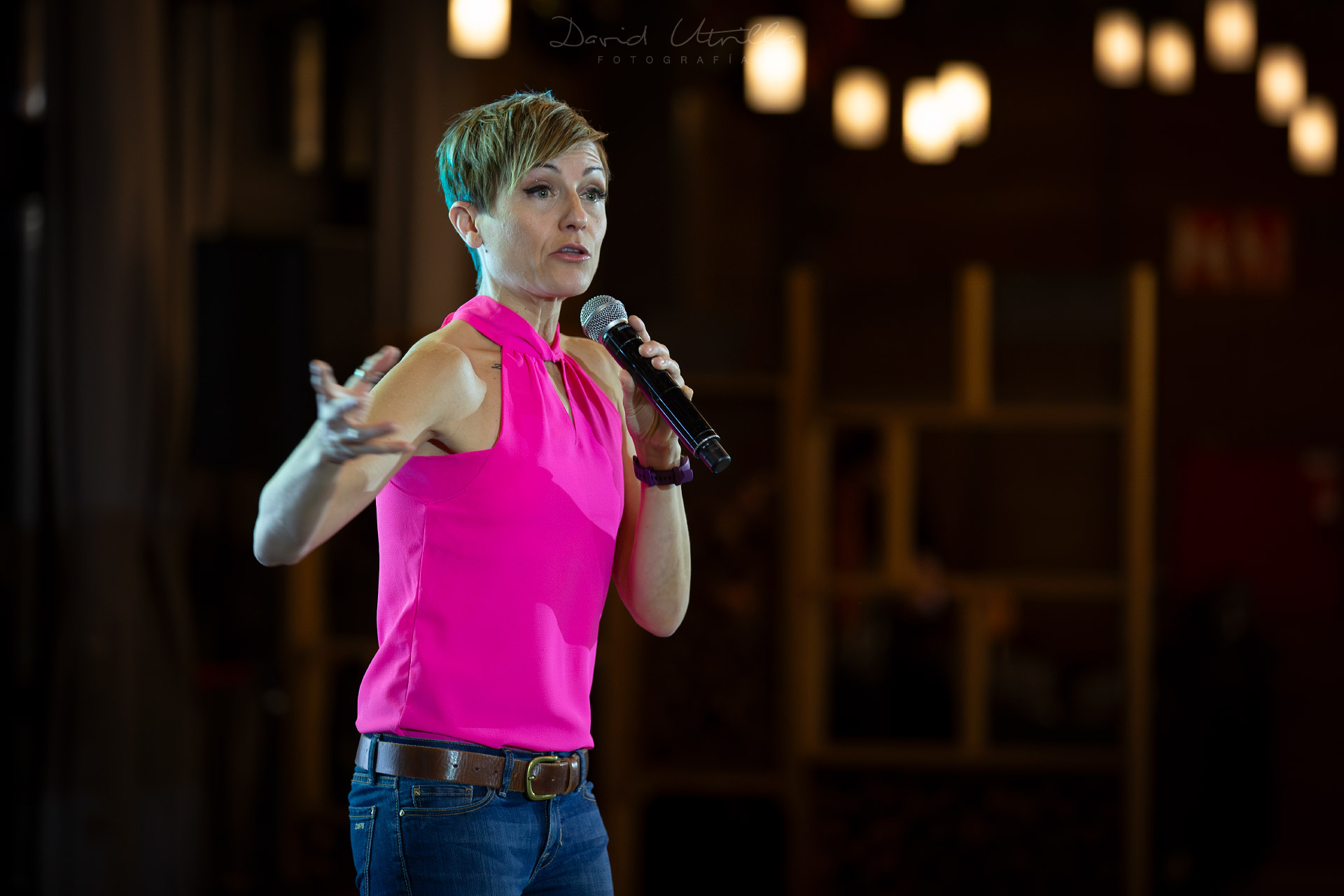 La monologuista Sara Escudero en un evento